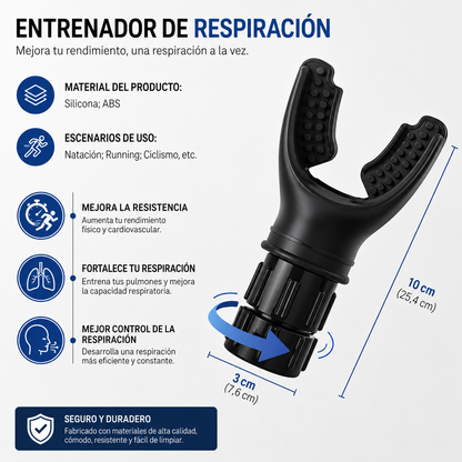 Pack de 2 Entrenador Respiratorio AeroCore (Negro)