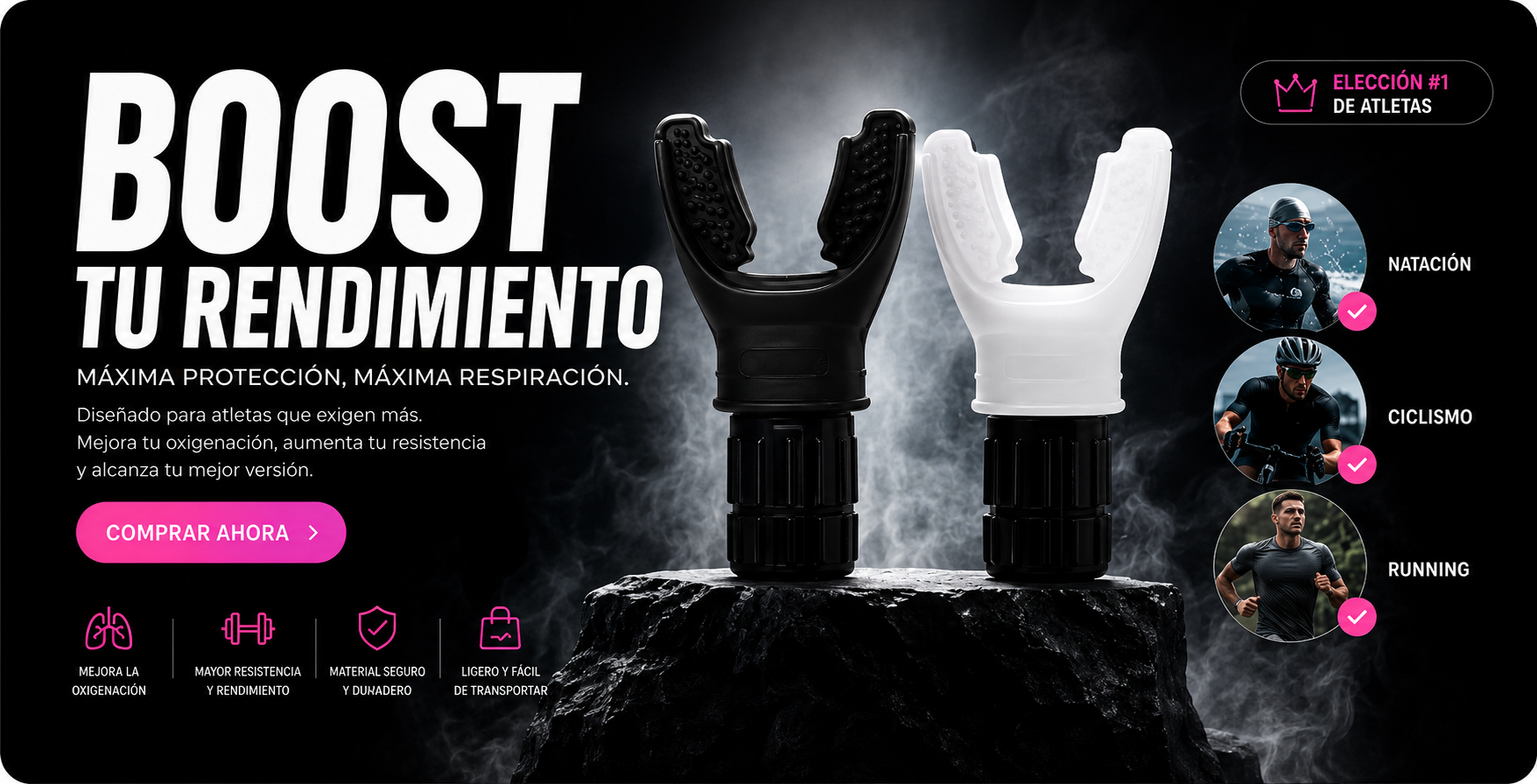 Entrenador respiratorio para mejorar el rendimiento deportivo